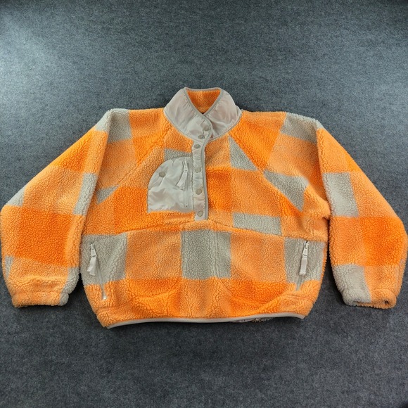 Free People Movement Womens Hit Slopes Jacket XS Orange Long Sleeve Fp Fleece - Picture 3 of 15